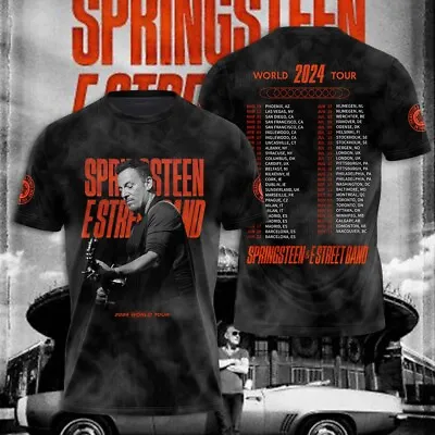 Buy Bruce Springsteen & E Street Band  World Tour 2024 Hoodie T-Shirt For Men Women • 45£