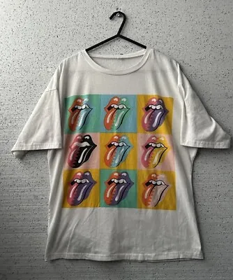 Buy The Rolling Stones Printed Graphic Tshirt White Size Small • 7.99£
