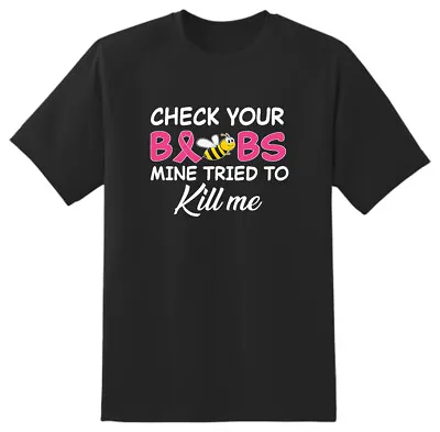 Buy Check Your Boobs-Breast Cancer Awareness-T Shirt Adults-Unisex • 14.99£