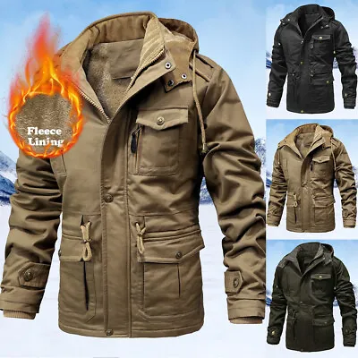 Buy Mens Outdoor Tactical Military Jacket Winter Warm Overcoat Combat Hooded Coat UK • 16.99£