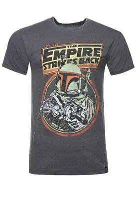 Buy Star Wars The Empire Strikes Back Boba Fett Grey Vintage T-Shirt By Recovered. • 22.95£