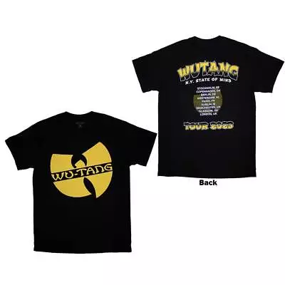 Buy Wu Tang Clan 'Tour 23 Slanted Logo State Of Mind' Black T Shirt - NEW • 15.49£