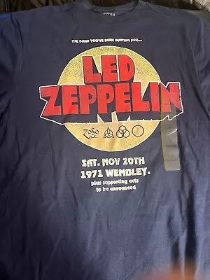 Buy Led Zepplin T Shirt New W Tags Mint Wembly Nov 20 1971 Robert Plant Jimmy Page S • 12.28£
