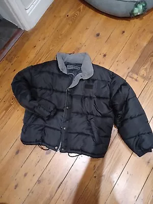 Buy Mens Black Scott Origeenal Winter Heavy Duty Military Puffer Jacket - Size L • 12£