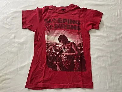 Buy Sleeping With Sirens Red Tee T-Shirt Youth Large • 4.01£
