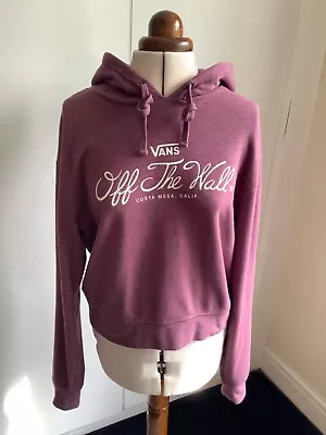 Buy VANS Cropped Off The Wall Hoodie Purple Heather Pullover Womens S • 14.95£