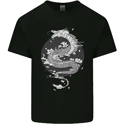 Buy Japanese Fantasy Dragon Sun Background Mens Cotton T-Shirt Tee Top • 9.99£