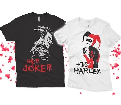 Buy Her Joker & His Harley Couple Matching T Shirts - Anniversary / Valentine's Gift • 65.02£
