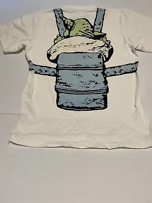 Buy Star Wars Shirt Mens Small White UT Uniqlo Grogu Baby Yoda Backpack Crewneck Tee • 28.28£