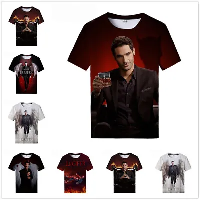 Buy Lucifer 3D Printed Unisex Casual T-Shirt Women Men Kids Short Sleeve Tops • 14.99£