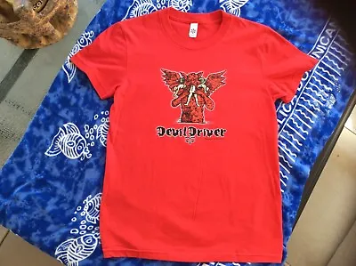 Buy DevilDriver Juniors Women’s Shirt  Large Red NWOT Licensed 2005 Heavy Metal • 11.34£