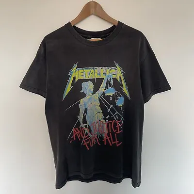 Buy Vintage 1994 Metallica And Justice For All Black Short Sleeve T-Shirt Large 90s • 74.99£