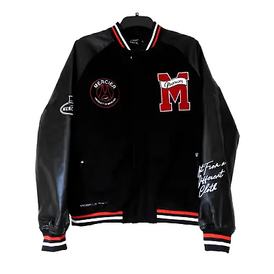 Buy Mercier Varsity Jacket Black Size XL Mens • 39.99£