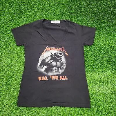 Buy Metallica Kill-Em-All Metal Band Shirt Womens Medium 18x27 Black 2016 Reprint • 8.33£