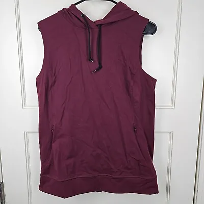 Buy Duluth Trading Hot NoGA Pullover Vest Burgundy Sleevless Hoodie Outdoors Size: M • 21.25£