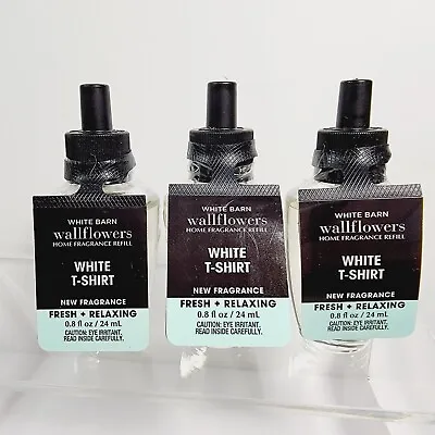 Buy 3 WHITE T-SHIRT Bath & Body Works Wallflower Refill Bulbs NEW Free Shipping • 24.44£