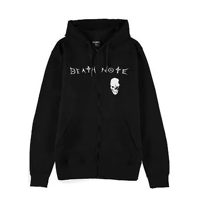 Buy Death Note Skull Cross Zipper Hoodie Black Anime • 44.99£