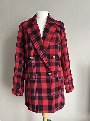 Buy Red Check Jacket - Anne Marie X New Look - Size 10 • 7£