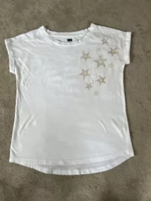 Buy Size 10 White/ Gold T Shirt • 4.50£