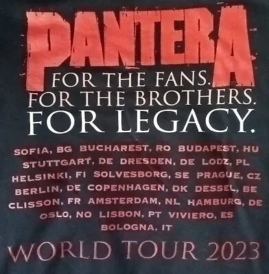 Buy PANTERA For The Fans, Brothers, Legacy WORLD TOUR 2023 OFFICIAL HOODIE All Sizes • 22.99£