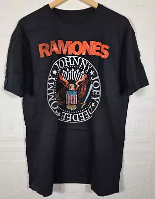 Buy Official Ramones Vintage Eagle Seal Band Music T Shirt Size L • 14.99£