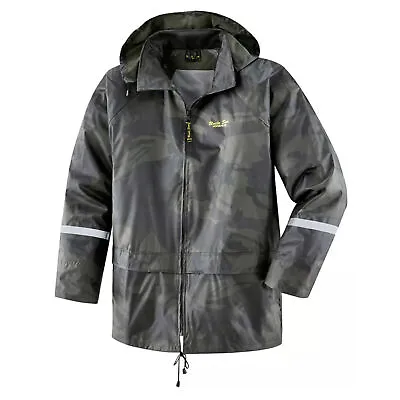 Buy Men's Waterproof Hooded Jackets Trousers Lightweight Camouflage Over Rain Suit • 16.95£