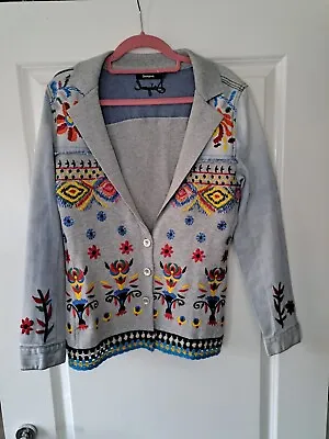 Buy Desigual Fabric Patches Jacket Barbara Size Small • 30£