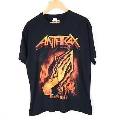 Buy Anthrax Retro Vintage Band T-shirt Worship Music 2011 SZ L  (M7337) • 17.95£
