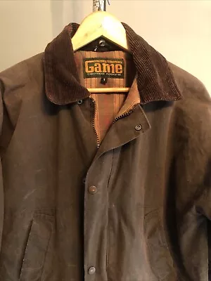 Buy Mens GAME Wax Cotton Technical Apparel Brown Country Hunting Jacket Size Sm • 12.99£