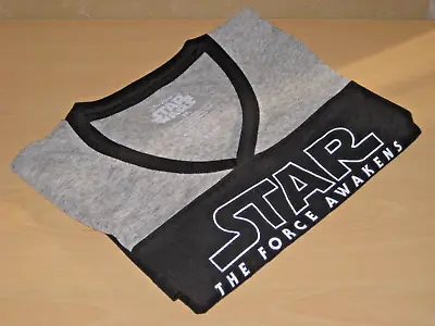 Buy DISNEY PARKS Ladies T-Shirt STAR WARS The Force Awakens Black Stripes SIZE M • 14.95£
