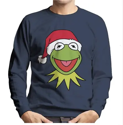 Buy Unisex Sweatshirt Christmas Muppets Kermit The Frog Wearing Santa Hat • 19.99£