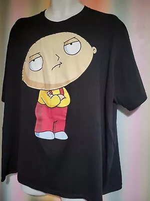 Buy STEWIE Family Guy T Shirt UK 2XL Black • 14.99£