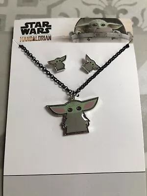 Buy Star Wars - Mandalorian The Child - Baby Yoda - Necklace & Earrings Set - Disney • 19.99£