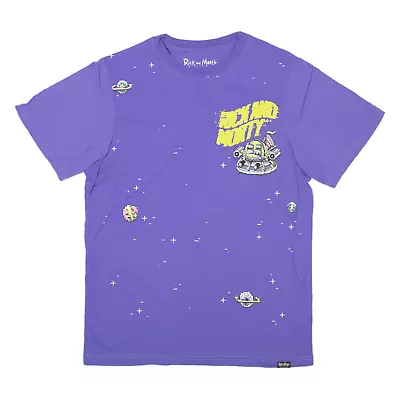 Buy RICK AND MORTY Mens T-Shirt Purple XXS • 9.99£