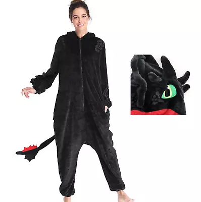 Buy How To Train Your Dragon Sleepwears Toothless Pajamas Adults Size L • 16.99£