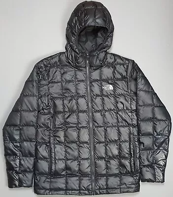 Buy The North Face - Mens Medium Black Hooded 550 Goose Down Hooded Jacket Coat • 35£