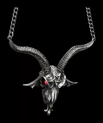 Buy Alchemy Necklace Baphomet Skull - Baphometica Fantasy Gothic Jewellery • 74.39£