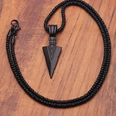 Buy Mens Necklace Geometric Triangle Spearhead Punk Costume Jewellery Nordic Style • 4.09£