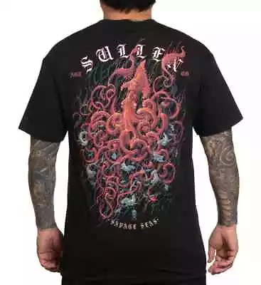 Buy Sullen Kraken Octopus Shark Tattoo Artist Standard Black T Shirt UK M-3XL • 28.99£
