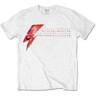 Buy David Bowie Aladdin Sane Eye Flash Official Mens White T-Shirt Retro Vintage XXL • 13.95£