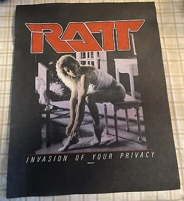 Buy Ratt Invasion Of Your Privacy T-Shirt Sample Art Pellon 1985 Hair Metal Rare 80s • 141.75£