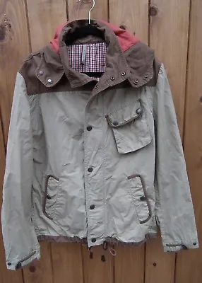 Buy ZARA Man Beige & Brown Hooded Jacket Size L • 34.99£