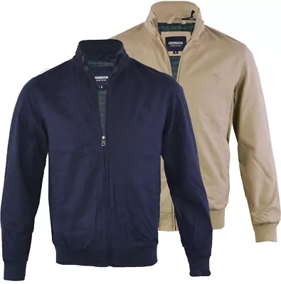Buy Mens Kensington Classic Harrington Zip Up Jacket Premium Cotton  S-XXL • 27.99£