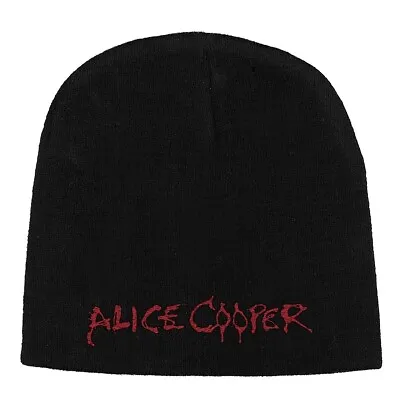 Buy Alice Cooper Embroidered Logo Beanie Hat Official Rock Singer Merch • 18.78£