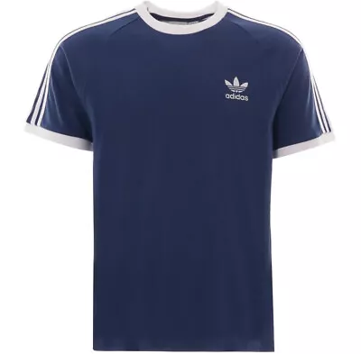 Buy Adidas Originals Men’s 3 Stripes Cotton T-shirt Crew Neck Short Sleeve Top • 11.99£