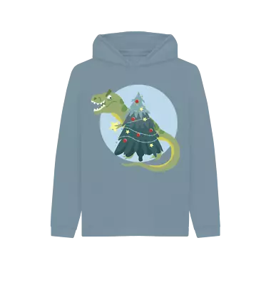 Buy Kid's Pullover Hoodie Hoody Jumper Christmas Dinosaur • 24£