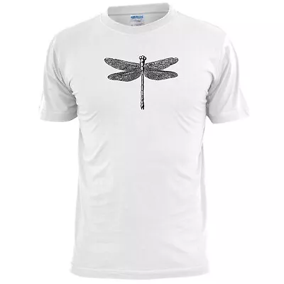 Buy Mens Dragonfly Pencil Sketch T Shirt Insects Wildlife • 9.49£