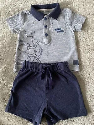 Buy 💙Cute Disney Baby Outfit Tigger 0-3 Mth Polo & Shorts Mummy Is Funny Logo 208💙 • 2.50£