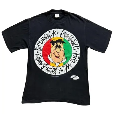 Buy Vintage 1993 Flintstones Single Stitch Graphic T Shirt Hanna-Barbera Hip Hop • 25£