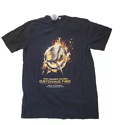 Buy Catching Fire The Hunger Games Promo Cinema Movie T-Shirt Sz M Unisex Short Sl • 14.17£